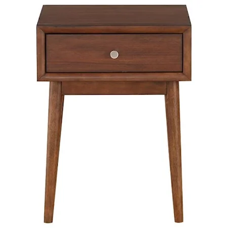 Mid-Century Modern End Table with Drawer